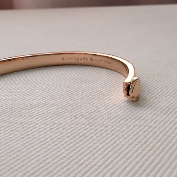 Kate Spade Glitter Bangle Bracelet - Pink Gold - Great Condition - Picture 7 of 8